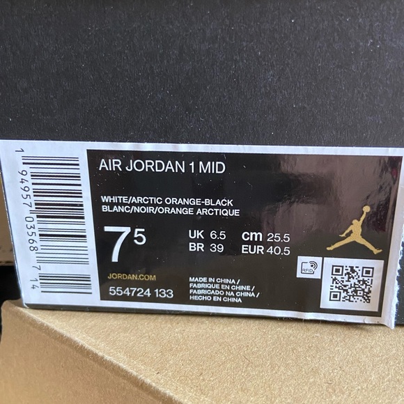 SOLD- Air Jordan 1 Mid Shoe Crimson Tint - Picture 9 of 9